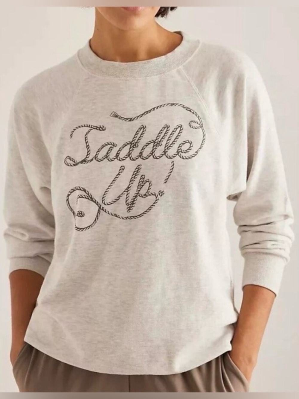 By Anthropology Saddle Up crewneck, XXS